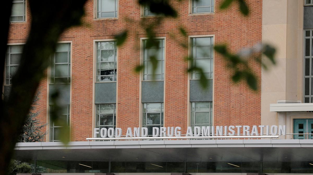FILE PHOTO: Signage is seen outside of the Food and Drug Administration (FDA) headquarters in White Oak, Maryland, U.S., August 29, 2020. REUTERS/Andrew Kelly/File Photo