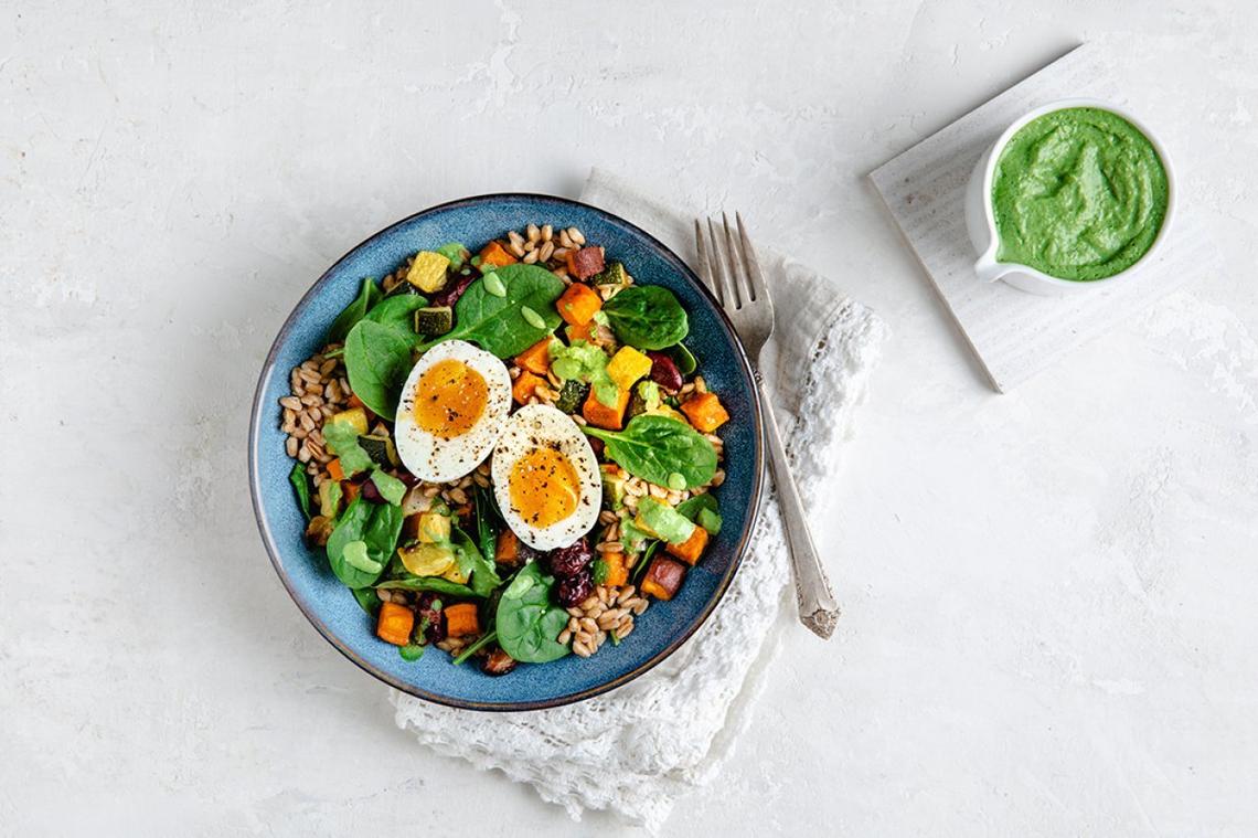  Roasted vegetable grain bowl // Sara Haas, RDN, LDN 