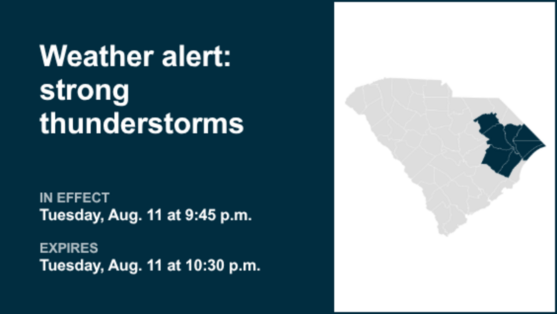 UPDATE: Weather alert affecting Pee Dee Tuesday night - gusts may reach 40 mph 