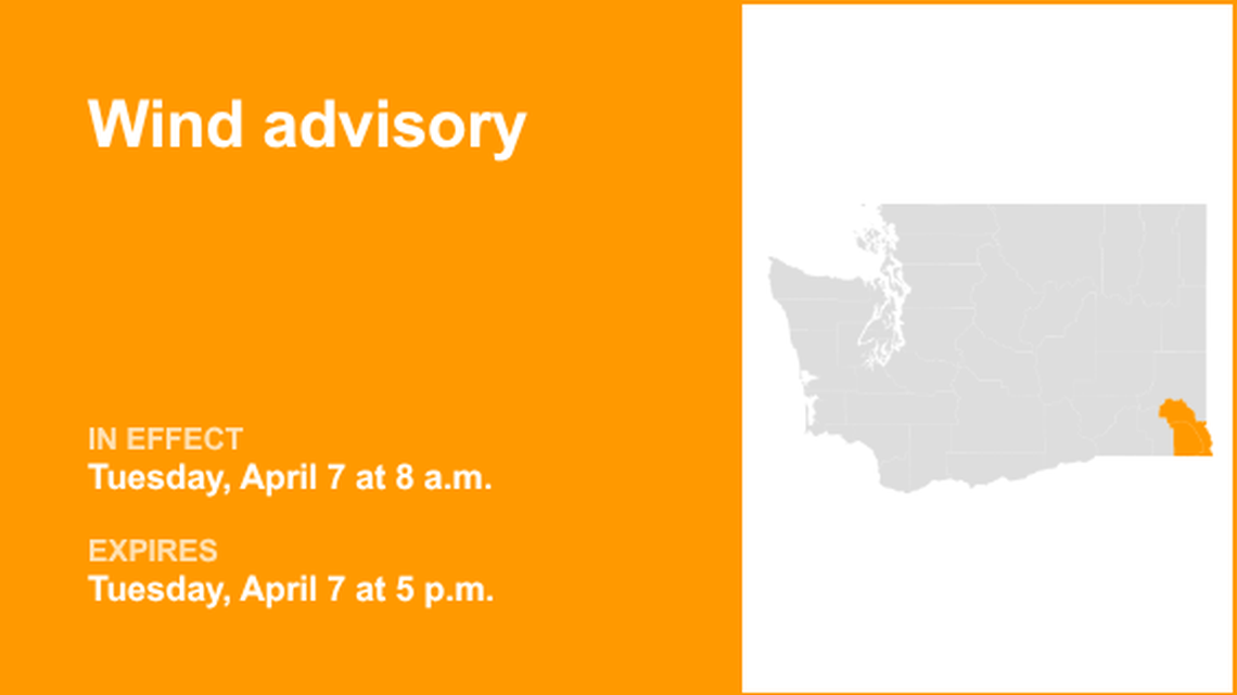 UPDATE: Wind advisory issued for Northeast Blue Mountains and Lower Garfield and Asotin counties 