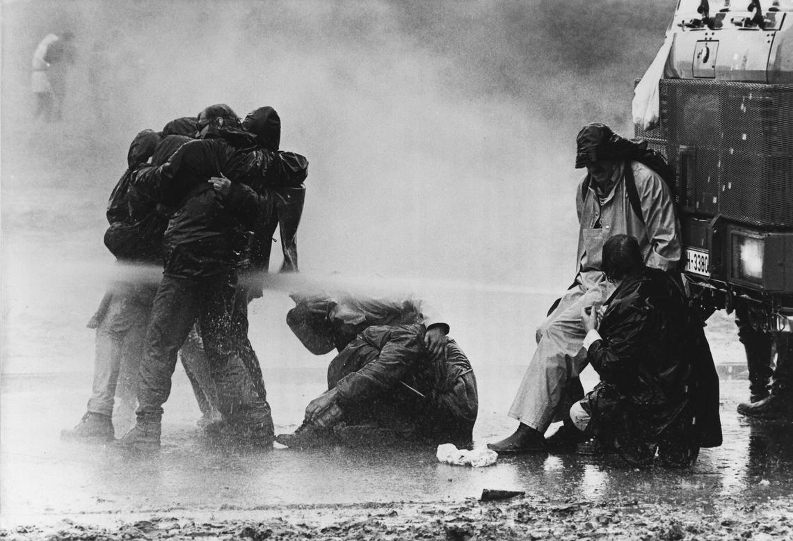  Protesters at the nuclear power plant in Brokdorf, West Germany, after the accident at Chernobyl. Hendricks/ullstein bild via Getty Images 