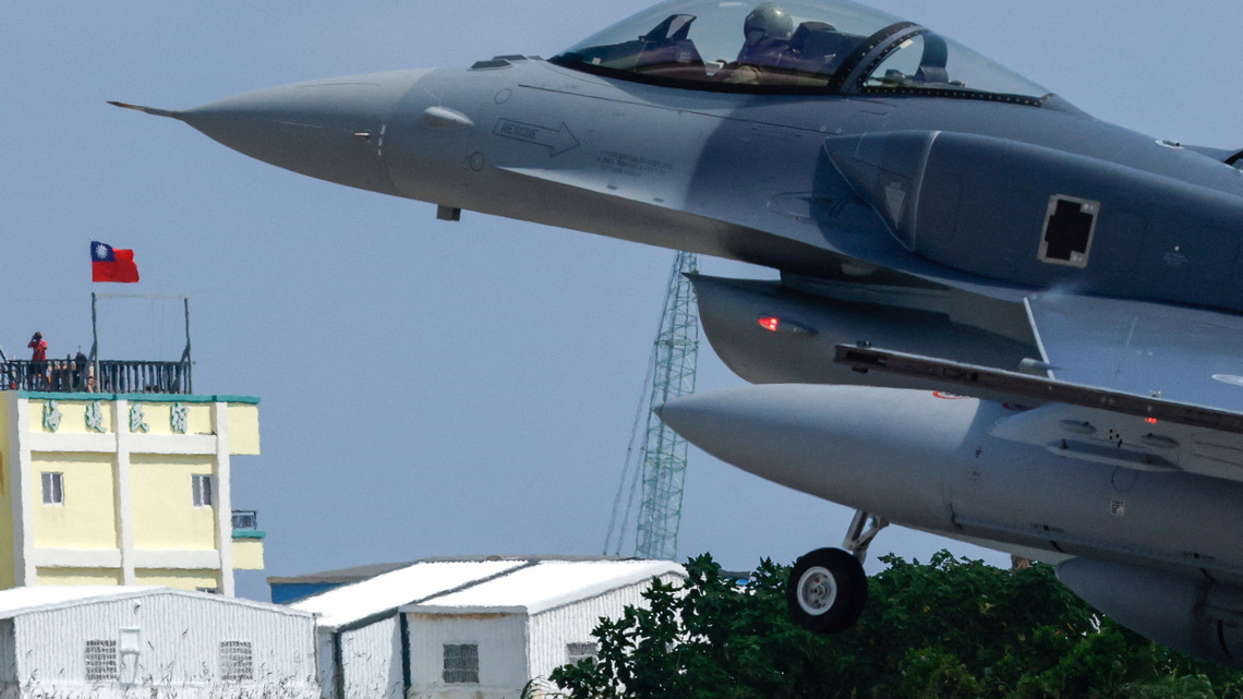 Taiwan's first two F-16V fighter jets arrive to bolster defences against China 