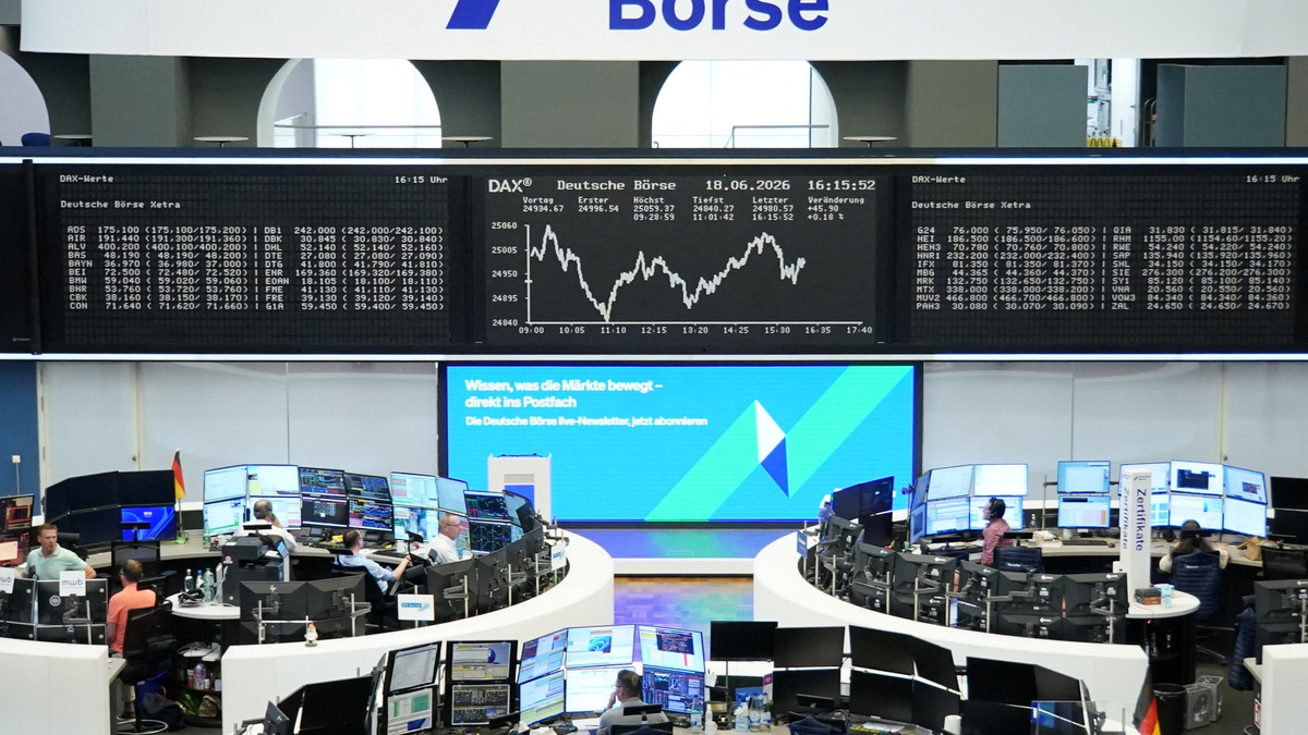 The German share price index DAX graph is pictured at the stock exchange in Frankfurt, Germany, June 18, 2026.  REUTERS/staff