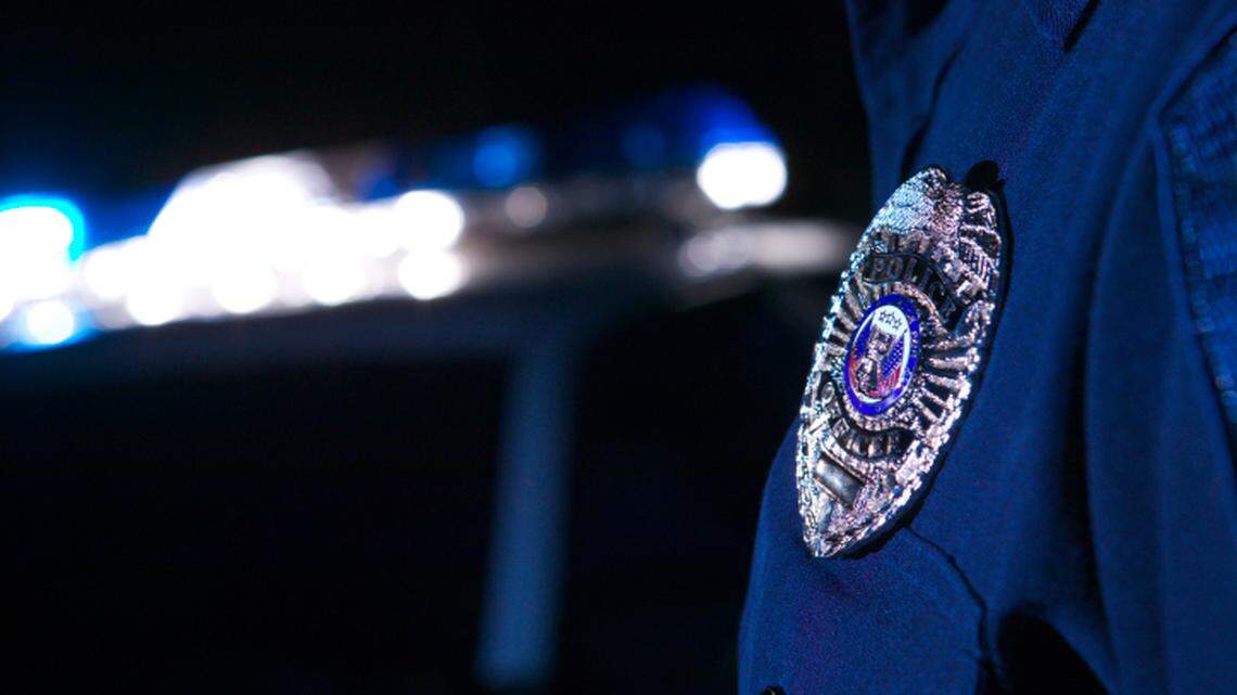 Badge of police officer