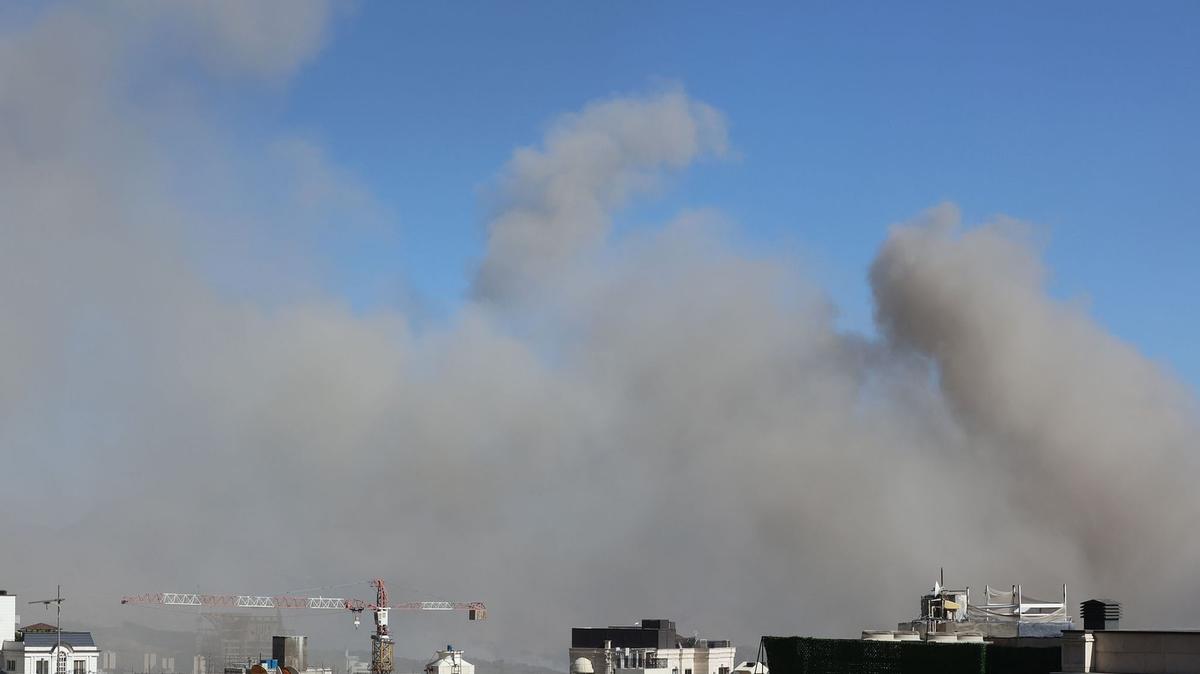 In a file image, smoke and fumes rise into the sky in the Iranian capital of Tehran after an Israeli attack. (dpa/TNS)