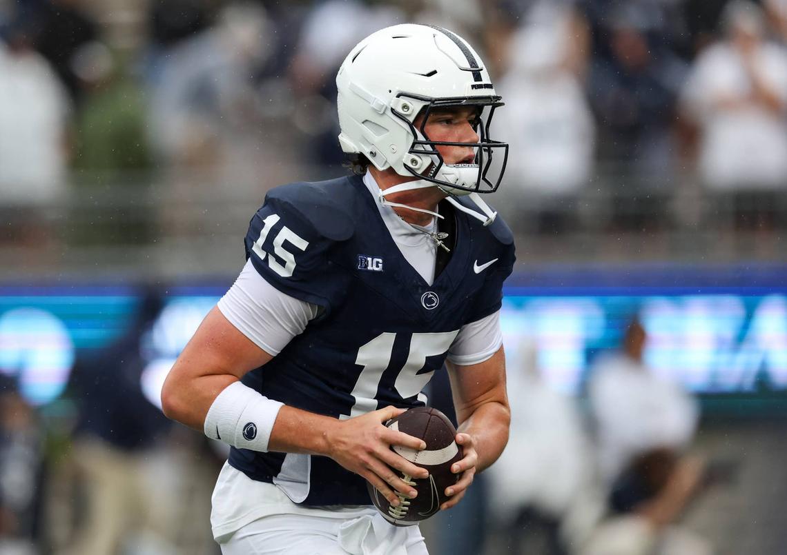  Penn State QB Drew Allar struggled with consistency, but has untapped potential at the next level. (Matthew O'Haren-Imagn Images) Matthew O'Haren-Imagn Images