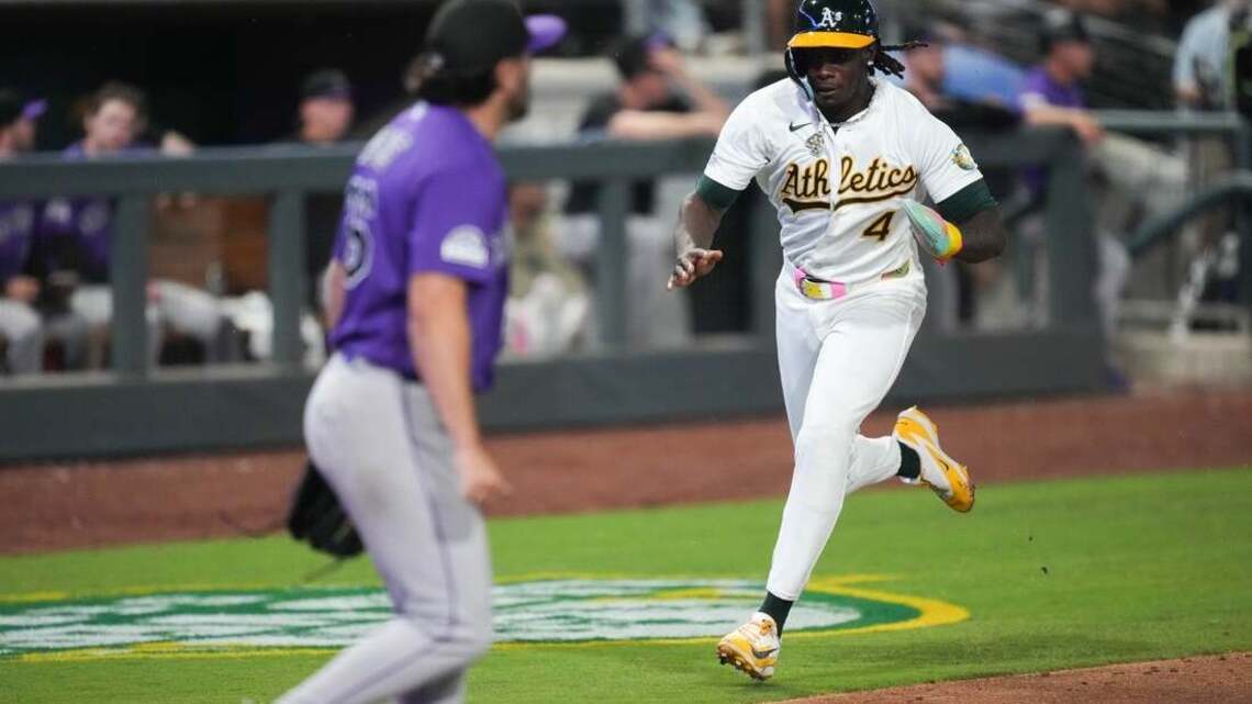 Athletics stay hot in Las Vegas with win over scuffling Rockies 