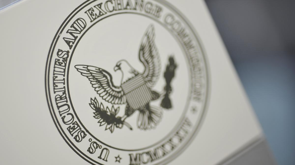 The U.S. Securities and Exchange Commission logo adorns an office door at the SEC headquarters in Washington, June 24, 2011. The database is emerging alongside a new program by the FBI's criminal profiling group in Quantico, Virginia, that is creating a series of behavioral composites to help agents investigate white collar crime. The more systematic approach by the SEC and FBI comes in response to the growth and complexity of financial crimes in recent years. Picture taken June 24, 2011. To match Special Report SEC/INVESTIGATIONS  REUTERS/Jonathan Ernst    (UNITED STATES - Tags: CRIME LAW POLITICS BUSINESS)