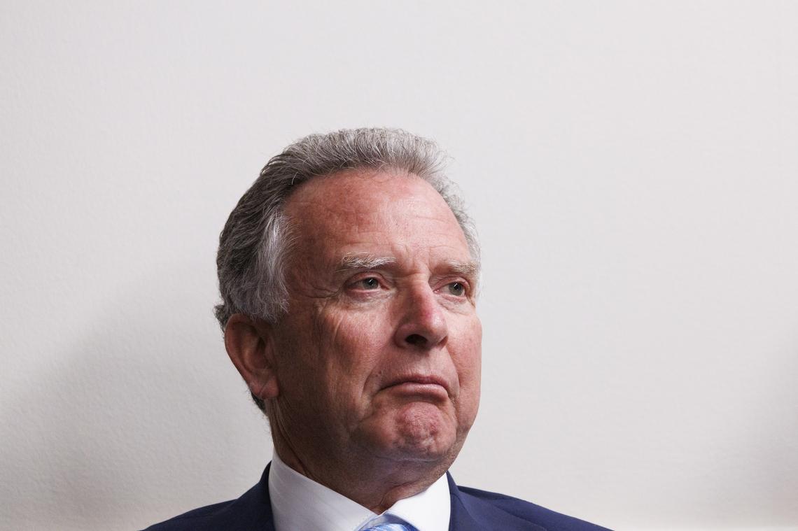 Steve Witkoff, the U.S. special envoy to the Middle East, looks on as President Donald Trump speaks during a news conference at the White House in Washington, on Monday, April 6, 2026. President Trump said on Monday that a cease-fire proposal put forth by meditators between the United States and Iran was a "significant step," but he warned that it was "not good enough" as his deadline of Tuesday evening for a deal loomed. (Tom Brenner/The New York Times)