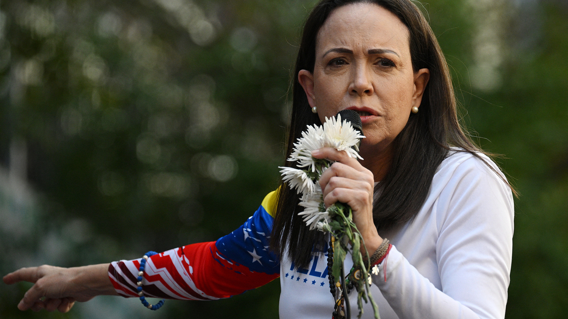 Machado returns to Venezuela to urge on democratic transition 