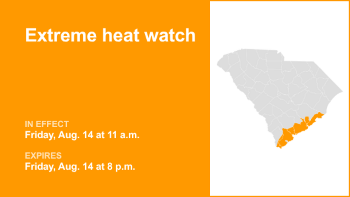 UPDATE: Extreme heat watch for Lowcountry for Saturday 