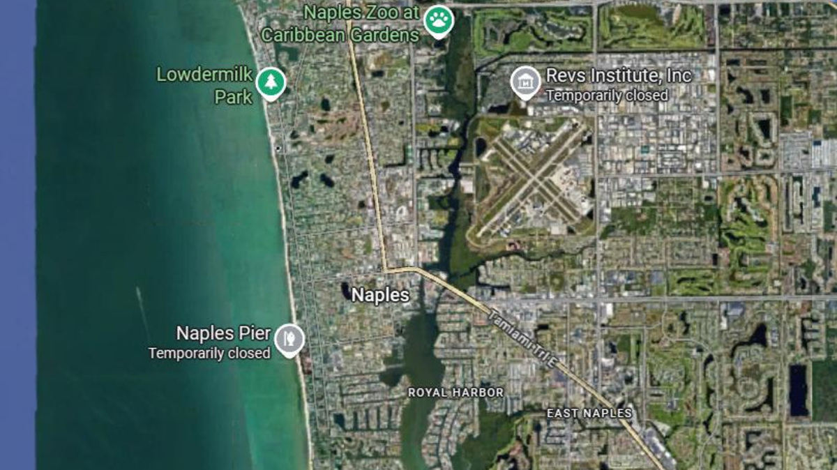 The Naples Municipal Airport is where data is collected by the National Weather Service in Miami.