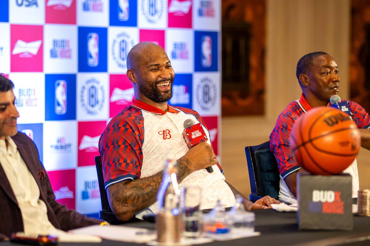  NBA Legend DeMarcus Cousins at BUDX NBA House Press Conference Credit: NBA India