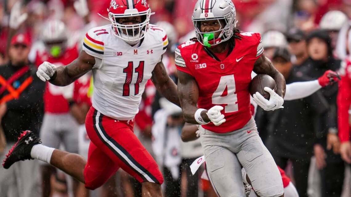 Julian Sayin, Jeremiah Smith lead No. 5 Ohio State past Maryland 