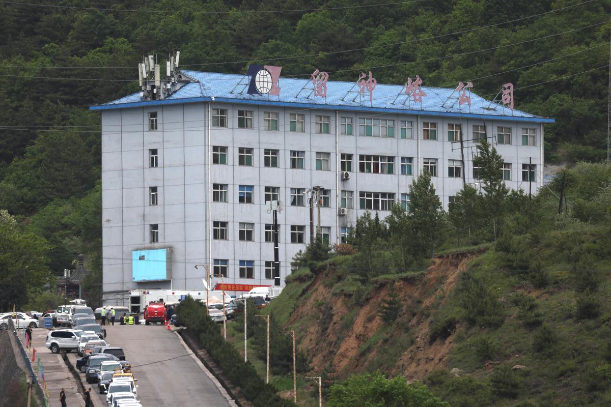 Rescuers work at the site following a gas explosion at Liushenyu coal mine in Qinyuan county, Shanxi province, China May 23, 2026. China Daily via REUTERS