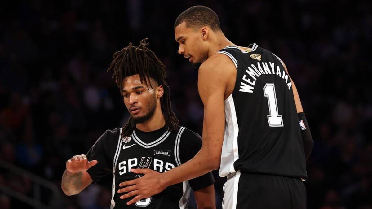  Stephon Castle was a key piece to San Antonio's run to the Finals alongside Victor Wembanyama | Geoff Burke-Imagn Images 