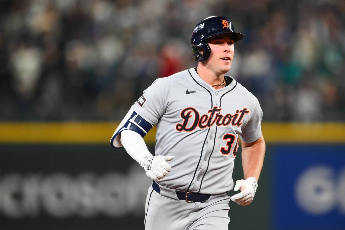  Kerry Carpenter's platoon splits create strong matchup-driven value that daily lineup formats can consistently exploit. © Steven Bisig-Imagn Images