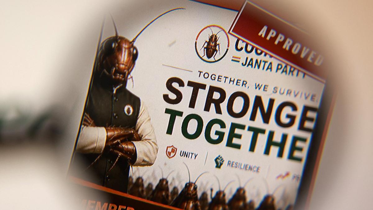 The Cockroach Janta Party logo is seen in this illustration taken May 28, 2026. REUTERS/Dado Ruvic/Illustration