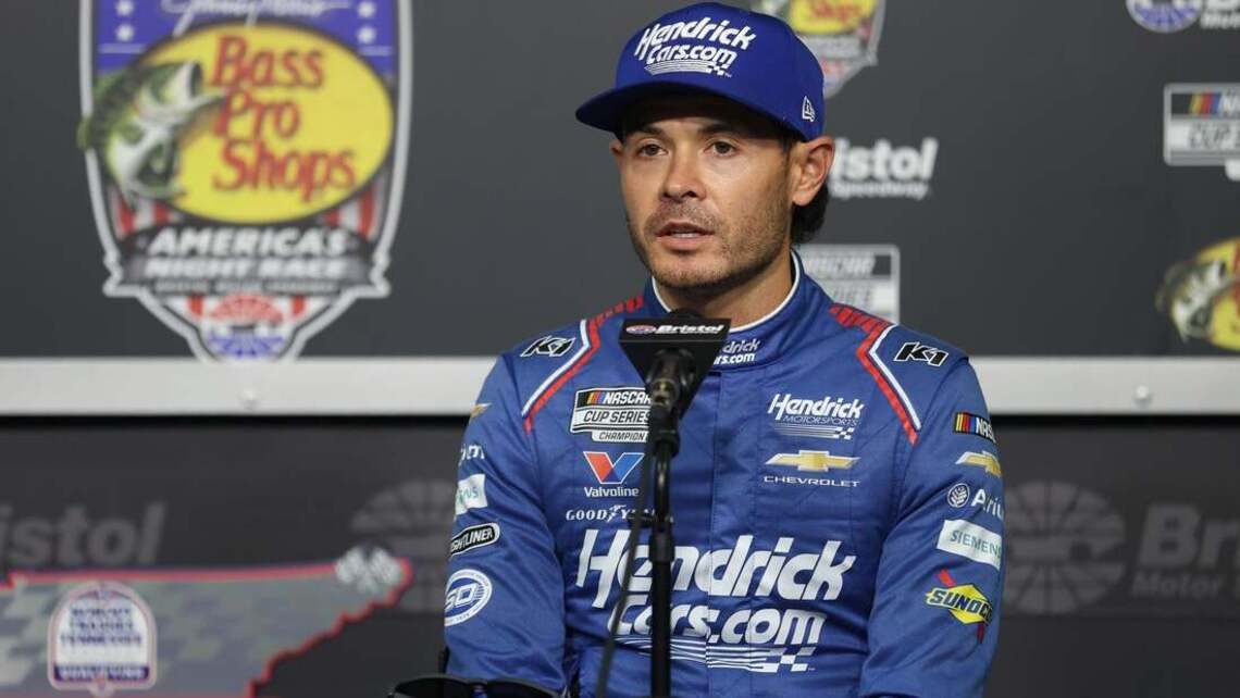 Canceled qualifying puts Larson on pole for Bristol Night Race