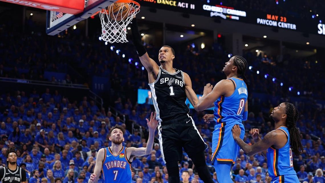 Victor Wembanyama's 41-24 effort powers Spurs past Thunder in 2 OTs 