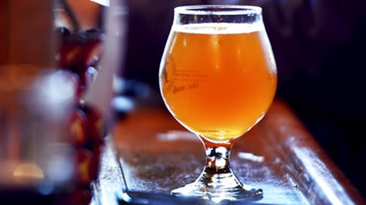 The tulip glass can enhance the aromas of a saison.