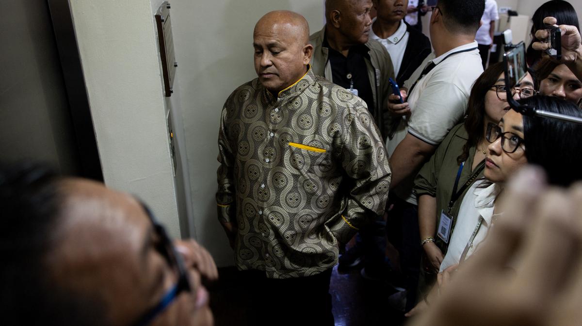 Philippine Senator Ronald "Bato" dela Rosa, the chief enforcer of former president Rodrigo Duterte's drug war, at the Senate, which holds him under protective custody amid an International Criminal Court warrant, in Pasay City, Metro Manila, Philippines, May 13, 2026. REUTERS/Eloisa Lopez