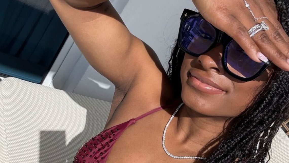 Simone Biles Sends Fans Into Frenzy With Red Swimsuit Photo 