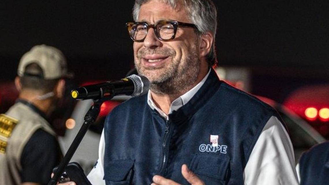 Piero Corvetto, head of Peru’s National Office of Electoral Processes, resigned Wednesday amid mounting political and legal pressure over logistical failures on election day, Photo by John Reyes Mejía/EPA
