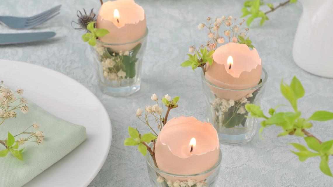 DIYer Turns Leftover Eggshells Into the Cutest Candles for Spring Decorating 