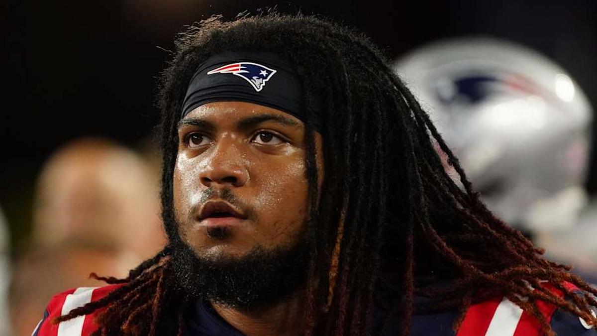  Aug 19, 2022; Foxborough, Massachusetts, USA; New England Patriots linebacker Cameron McGrone (45) on the sideline against the Carolina Panthers in the second half at Gillette Stadium. Mandatory Credit: David Butler II-Imagn Images | David Butler II-Imagn Images 