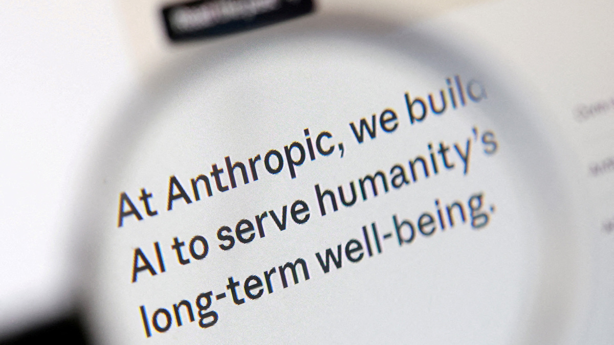 FILE PHOTO: Anthropic web page is seen in this illustration taken March 1, 2026. REUTERS/Dado Ruvic/Illustration/File Photo