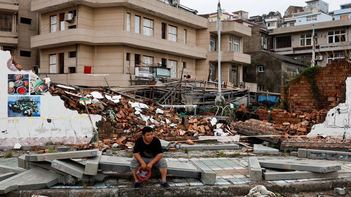 Typhoon Bavi batters eastern China, threatens days of heavy rain 