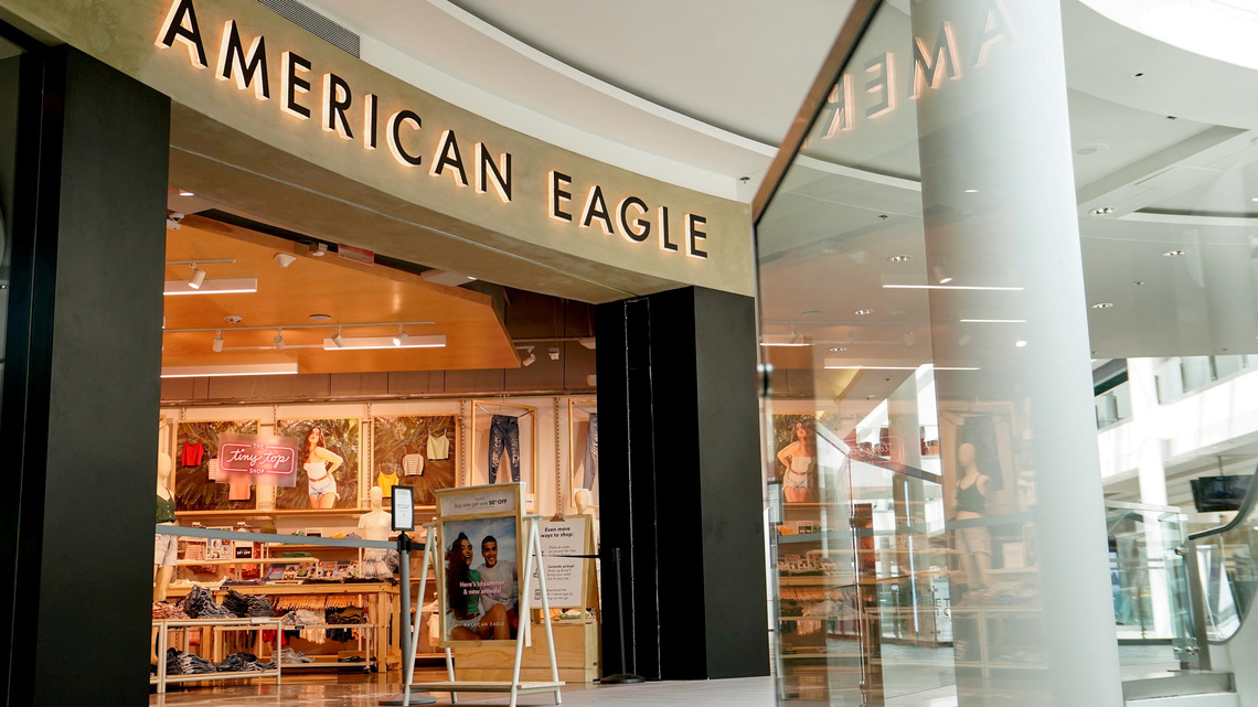 American Eagle sticks to annual sales forecast again, shares slump