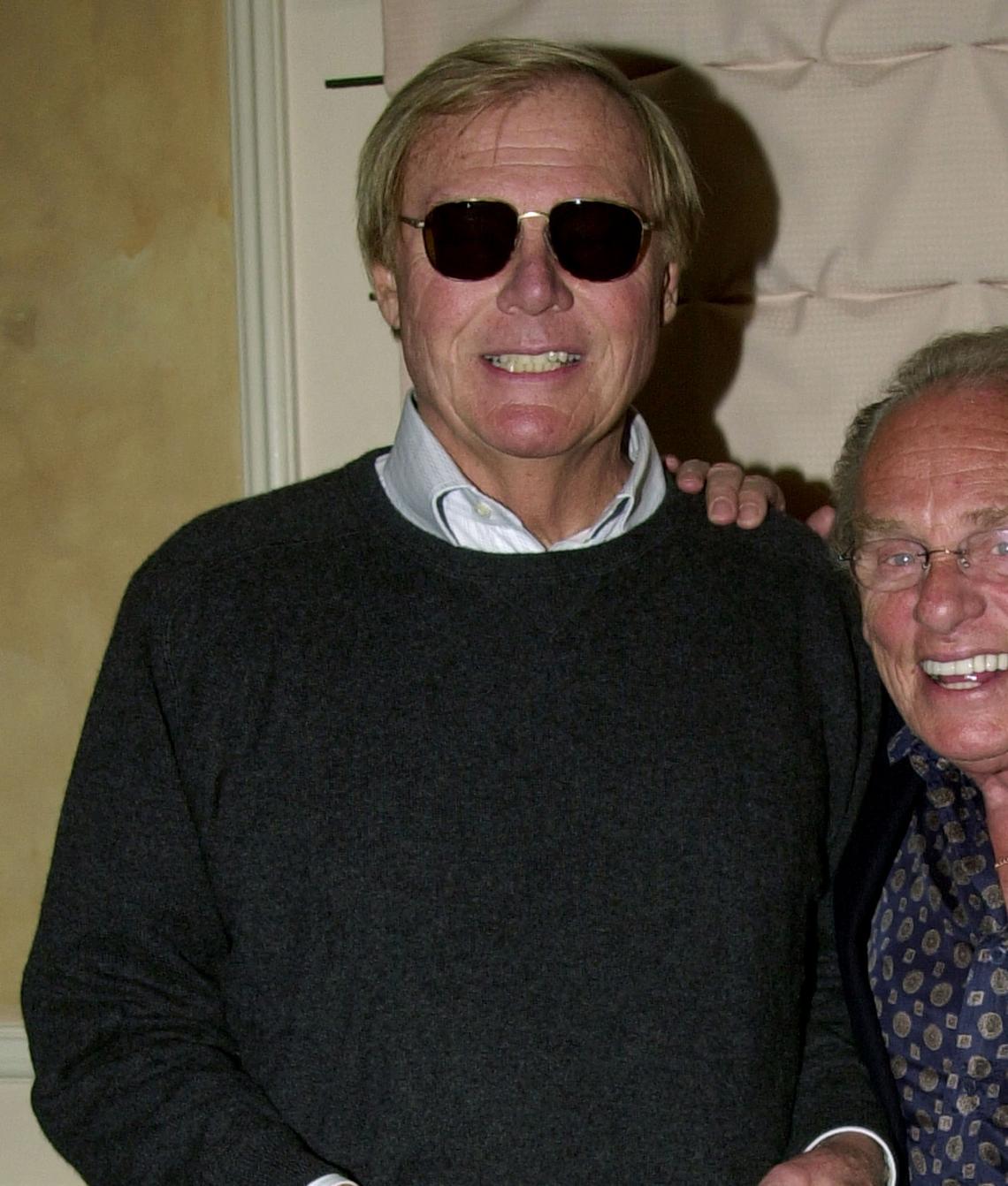 Adam West and Frank Gorshin during Pacific Pioneer Broadcasters Honor Frank Gorshin at The Sportsmen’s Lodge in Studio City, California, United States.Mike Guastella/WireImage/Getty Images