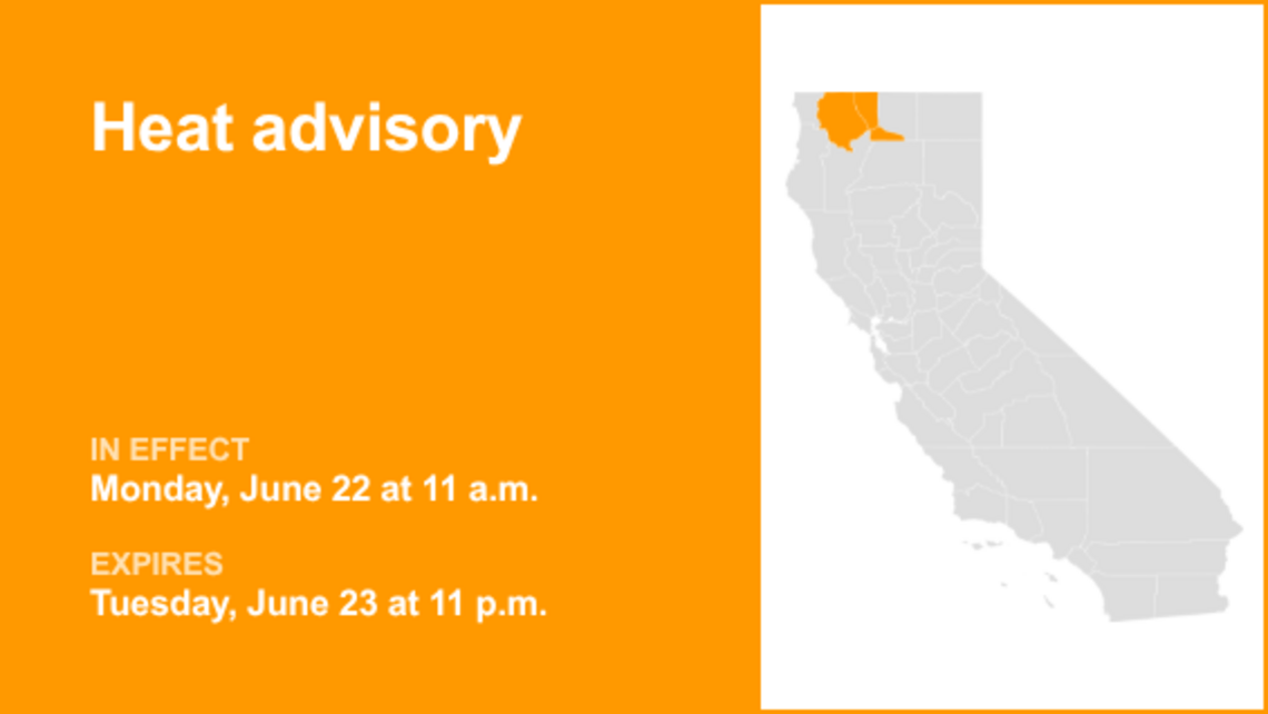UPDATE: Heat advisory affecting Shasta Cascade until Tuesday night 