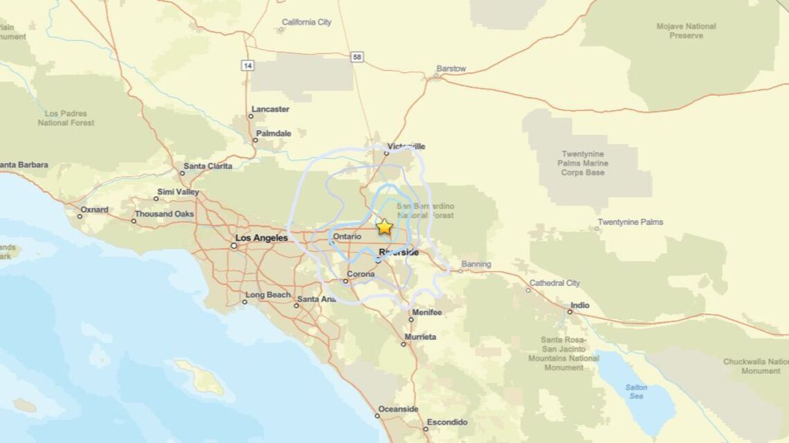 Update: Earthquake of 3.3 magnitude recorded close to Muscoy, CA on May 8 