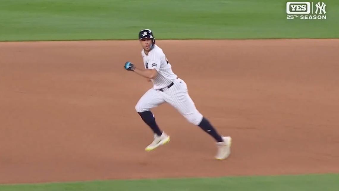 Giancarlo Stanton Stole Second, Recording His Second Regular Season SB Since '18