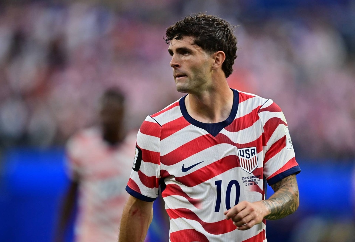  June 12, 2026; Inglewood, California, U.S.; Christian Pulisic of the U.S. during the match. Mandatory Credit: Gary Vasquez-Imagn Images 