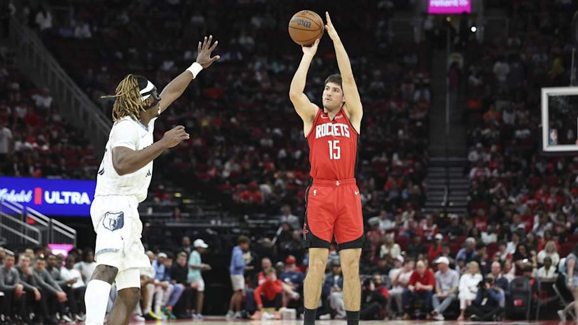  Reed Sheppard forced his way into Ime Udoka's rotation this season. | Troy Taormina-Imagn Images 