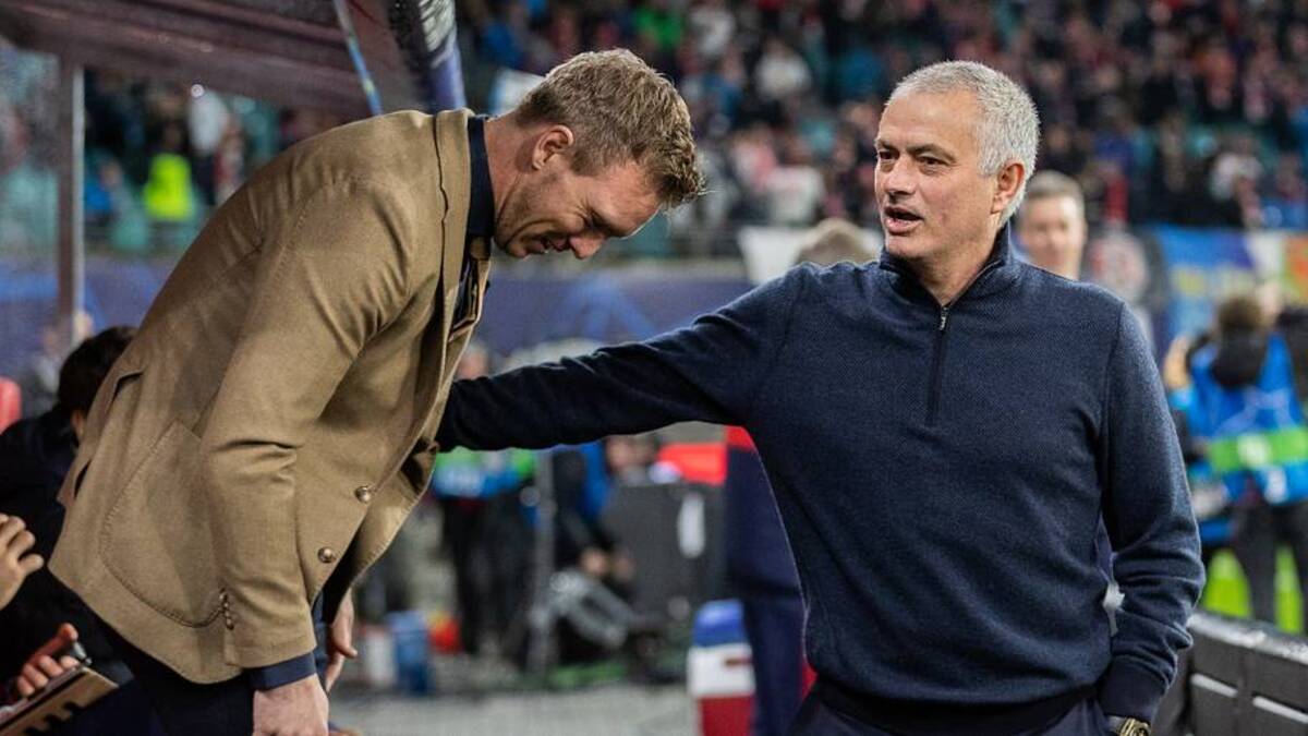  José Mourinho (right) may be the most special manager, but he isn't the most expensive. | Boris Streubel/UEFA/Getty Images 