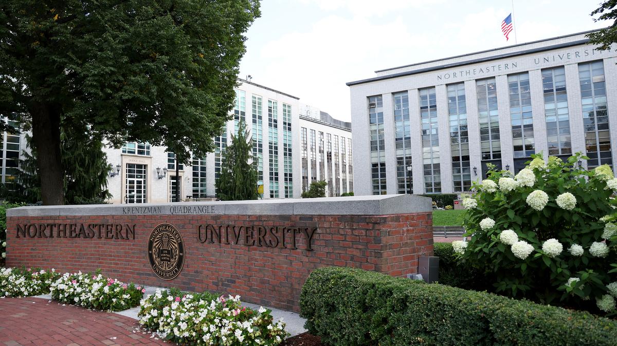 A general view of Ell Hall on Northeastern University campus on Sept. 14, 2022, in Boston. In 2026, Joseph Aoun, president of  Northeastern, said that delays in closing mergers make it harder to recruit students, faculty and staff and to start investing in infrastructure. (Maddie Meyer/Getty Images/TNS)