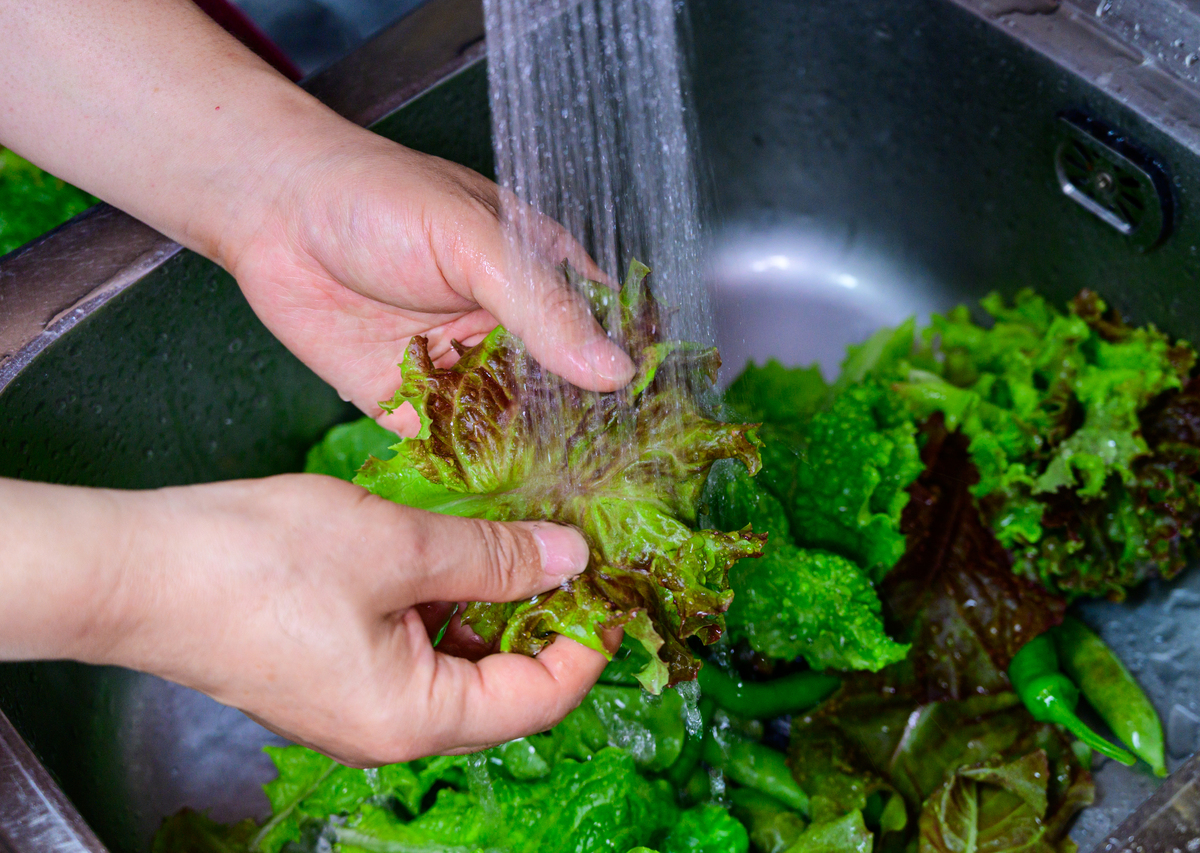 The U.S. Food and Drug Administration recommends rinsing all fresh fruits and vegetables under clean running water.