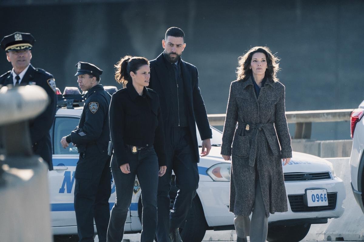 Missy Peregrym as Maggie Bell, Zeeko Zaki as OA Zidan and Alana De La Garza as Special Agent in Charge Isobel Castille.