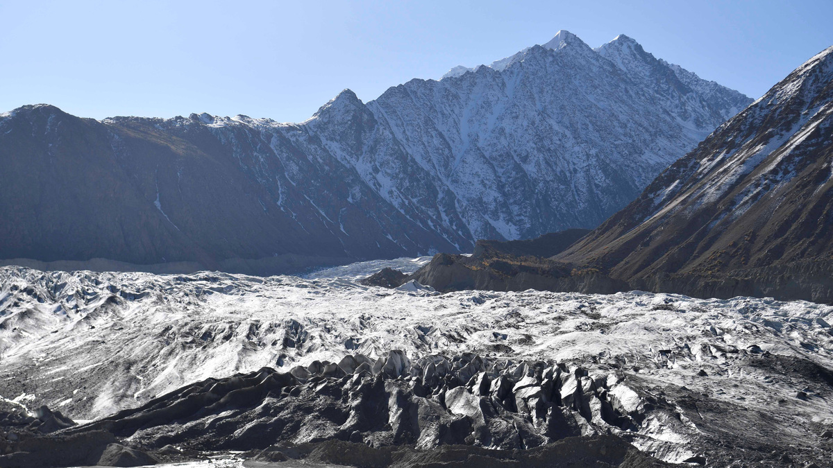 The Chiatibo glacier in the Hindu Kush mountain range, Khyber-Pakhtunkhwa Province, Pakistan, October 16, 2019. A powerful earthquake shook the region on Saturday, June 27, 2026.