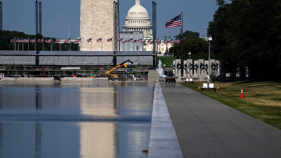 Trump says he will repair National Mall reflecting pool after July 4 