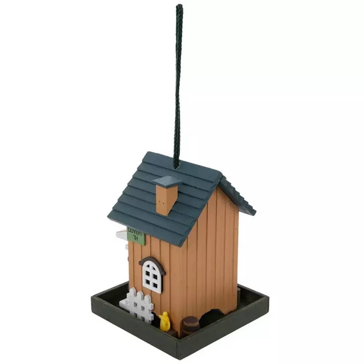  Backside of Cafe Wood Bird Feeder.