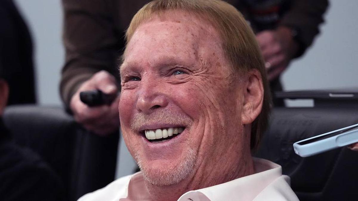  Feb 10, 2026; Henderson, NV, USA; Las Vegas Raiders owner Mark Davis at a press conference at Intermountain Health Performance Center. Mandatory Credit: Kirby Lee-Imagn Images | Kirby Lee-Imagn Images 