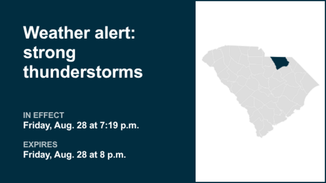UPDATE: Weather alert affecting Chesterfield County Friday evening, says the NWS 