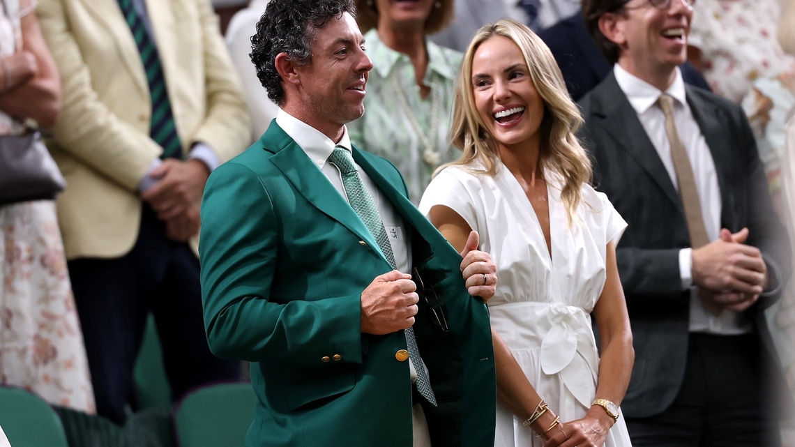 Golfer Rory McIlroy and Wife Erica Stoll Make Rare Appearance at Wimbledon 