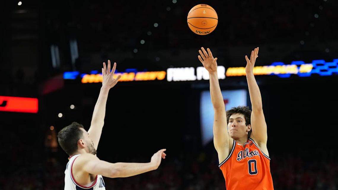  David Mirković could be in line for a breakout season after helping Illinois reach the Final Four in 2026. | Bob Donnan-Imagn Images 